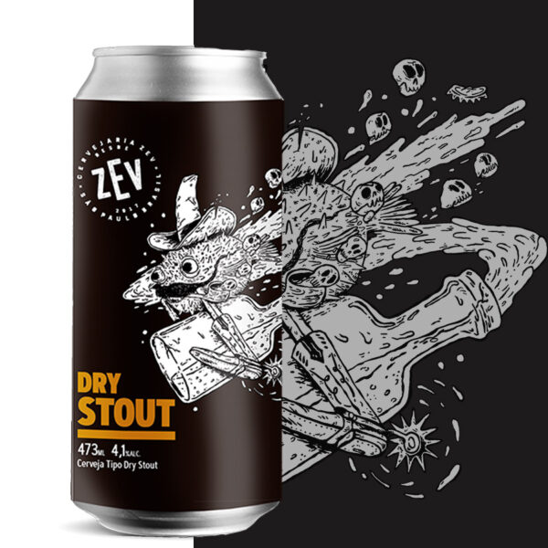 KIT DRY STOUT 473 ML + COPO AMERICANO 450 ML