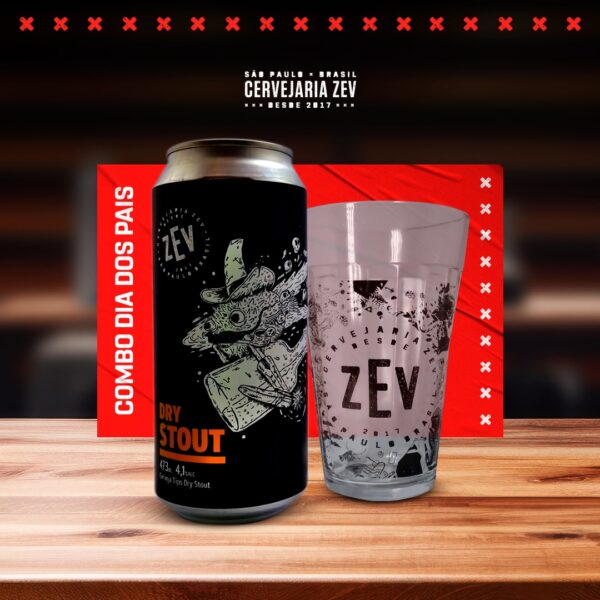 KIT DRY STOUT 473 ML + COPO AMERICANO 450 ML