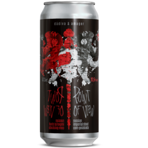 Mockup da lata de 473ml da cerveja Point of View, da Cervejaria Dádiva